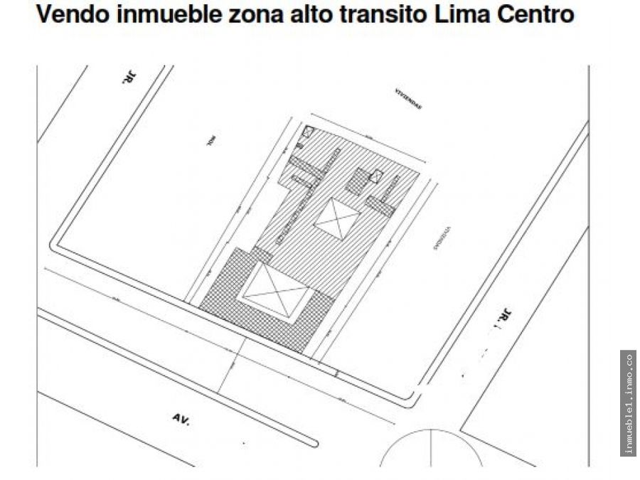 Venta de Inmueble 1,750 m2, zona Alto Transito Comercial Lima Centro