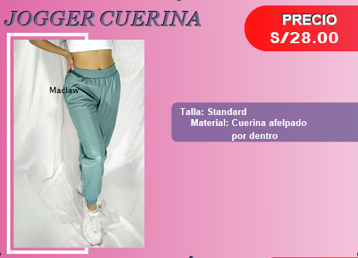 Jogger cuerina