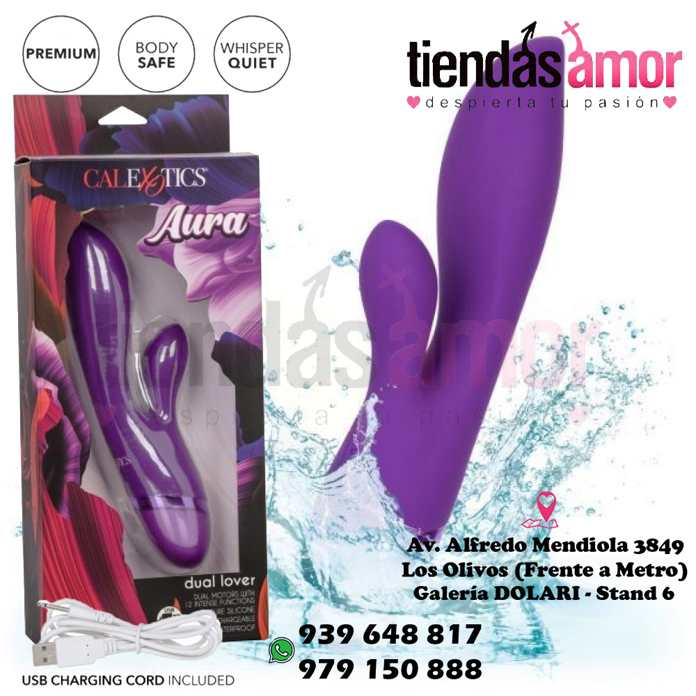 Vibrador Rabbit Dual Aura Purple