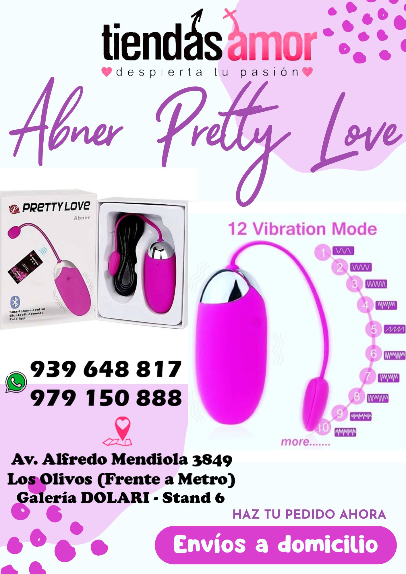 VIBRADOR ABNER PRETTY LOVE APP Y BLUETOOTH