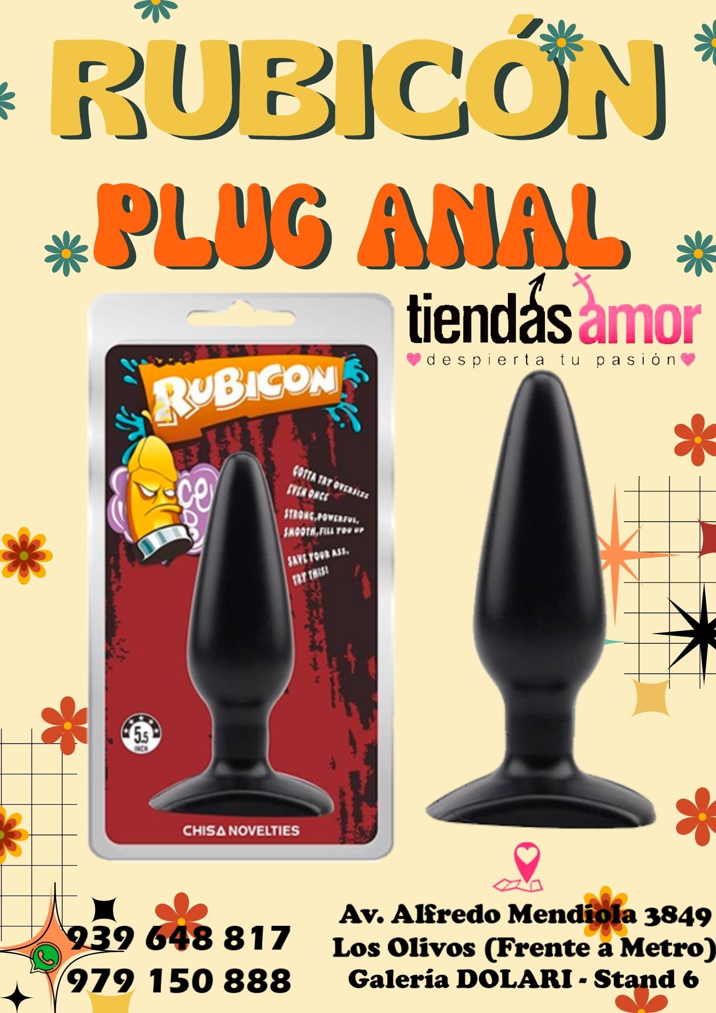 PLUG ANAL RUBICON NEGRO