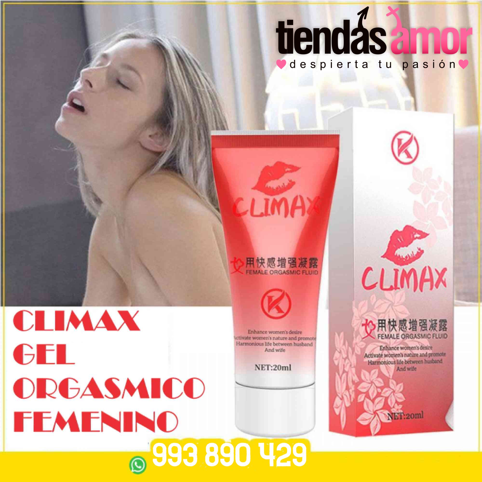 GEL ORGASMICO CLIMAX TIENDAS AMOR