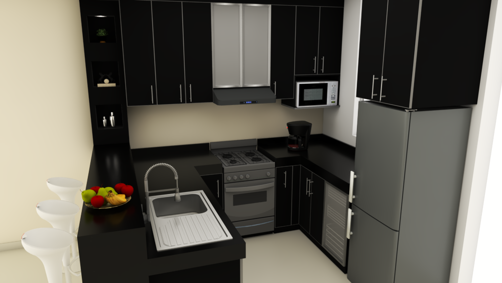 DISEÑO Y RENDER 3D PARA MUEBLES DE MELAMINE