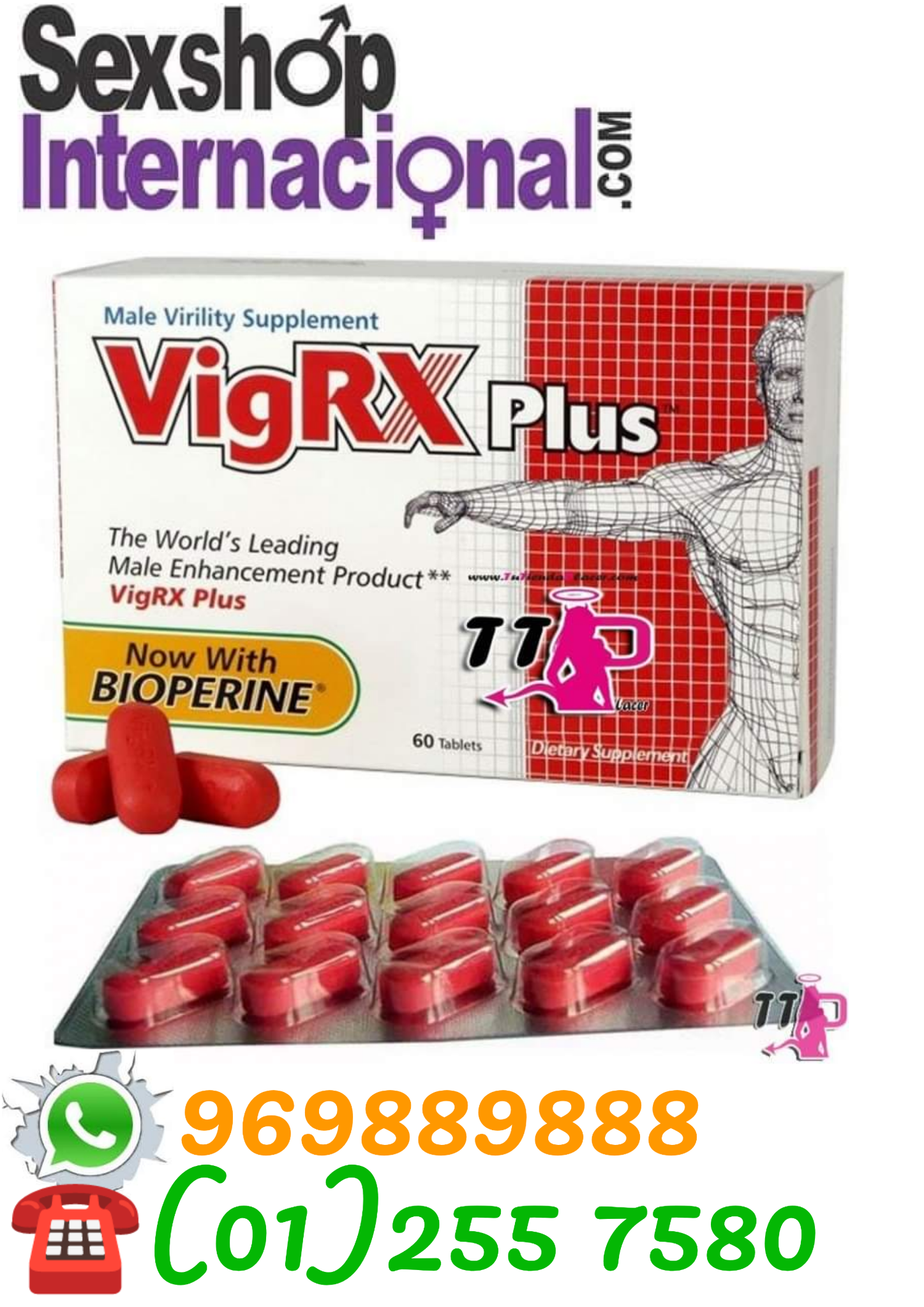 SUPLEMENTO POTENCIADOR VIGRX PLUS-DISFRUTA DE ERECCIONES MAS INTENSAS-SEXSHOP LIMA 971890151 