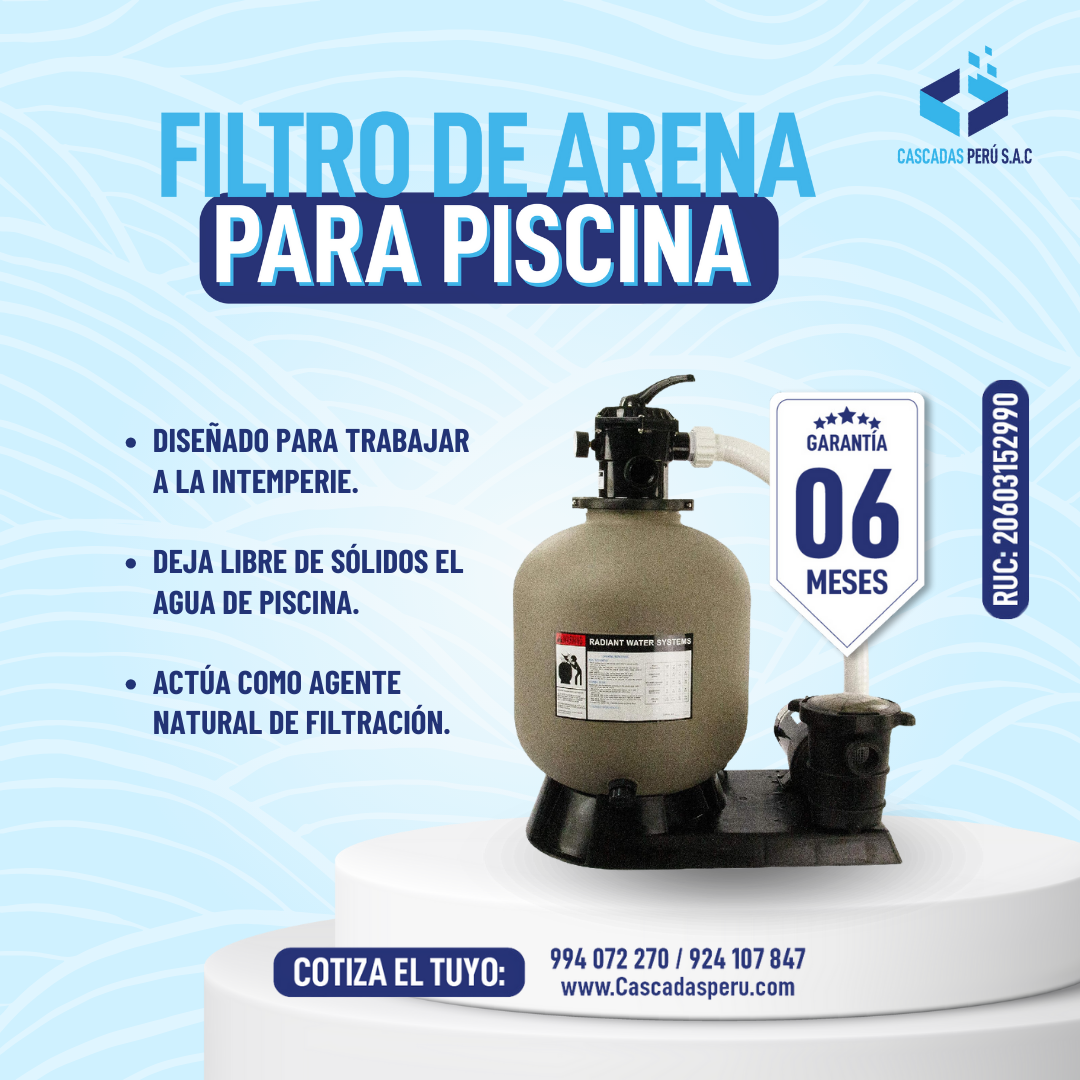 Bomba Sumergible - Filtro - Desnatador para piscina - Luz sumergible RGBw