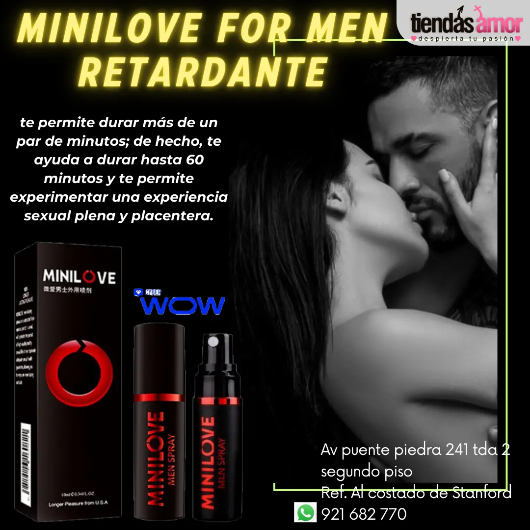 Spray Retardante Para Hombre Minilove 10 Ml