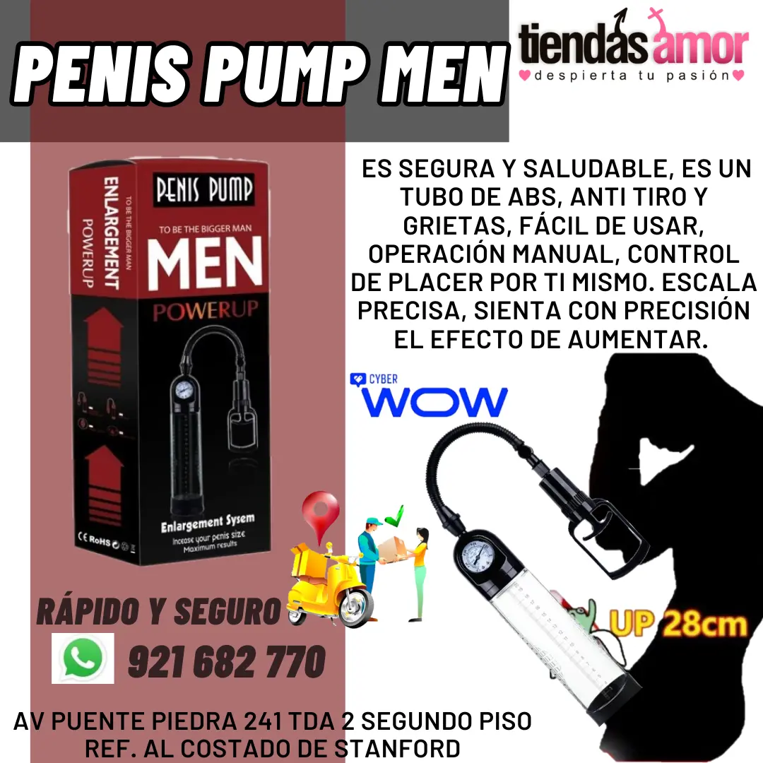 Bomba Alargadora de Pene con regulador Penis Pump Men 