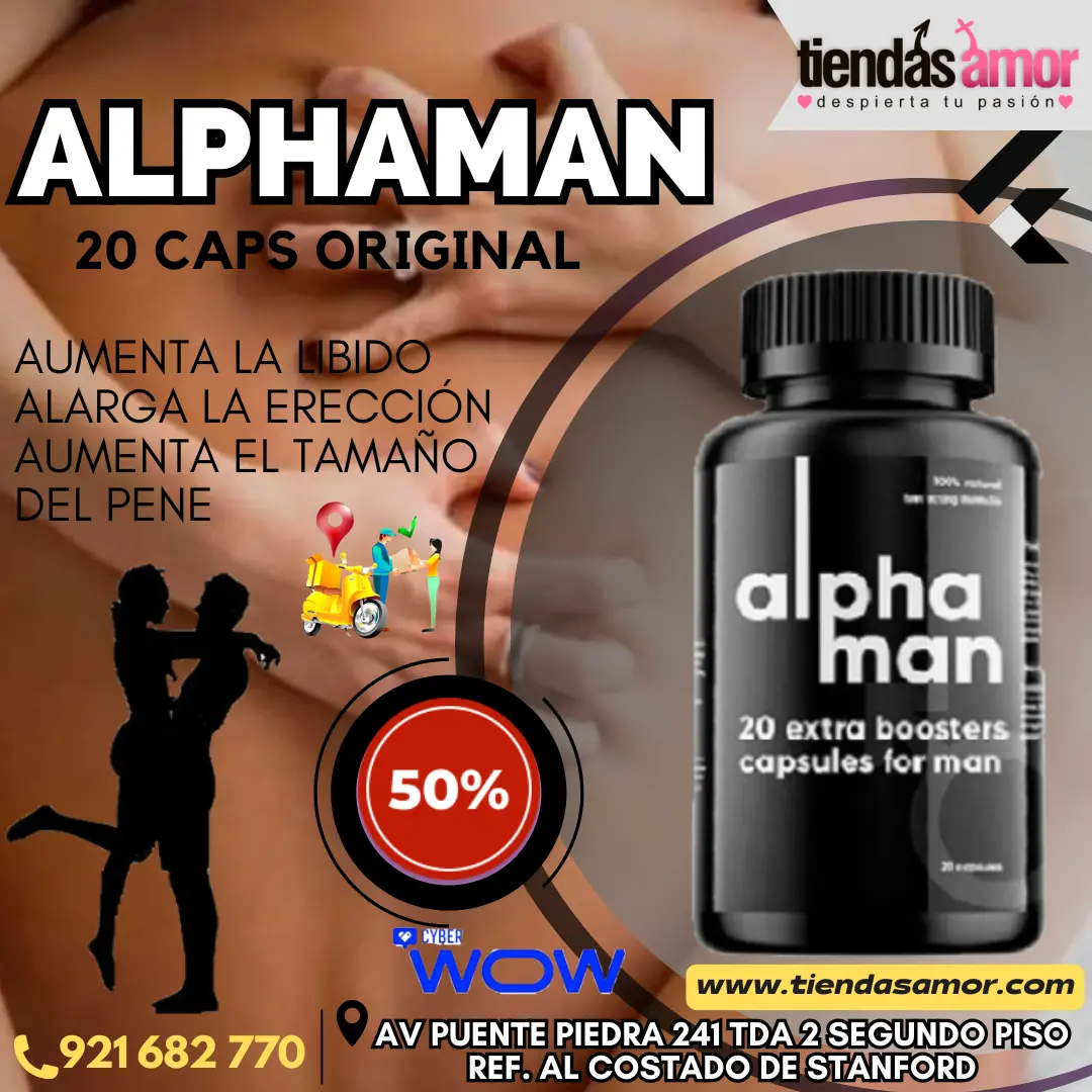 Alphaman Original 20 CapsTe ayuda mantener una ereccion firme potenciador sexual