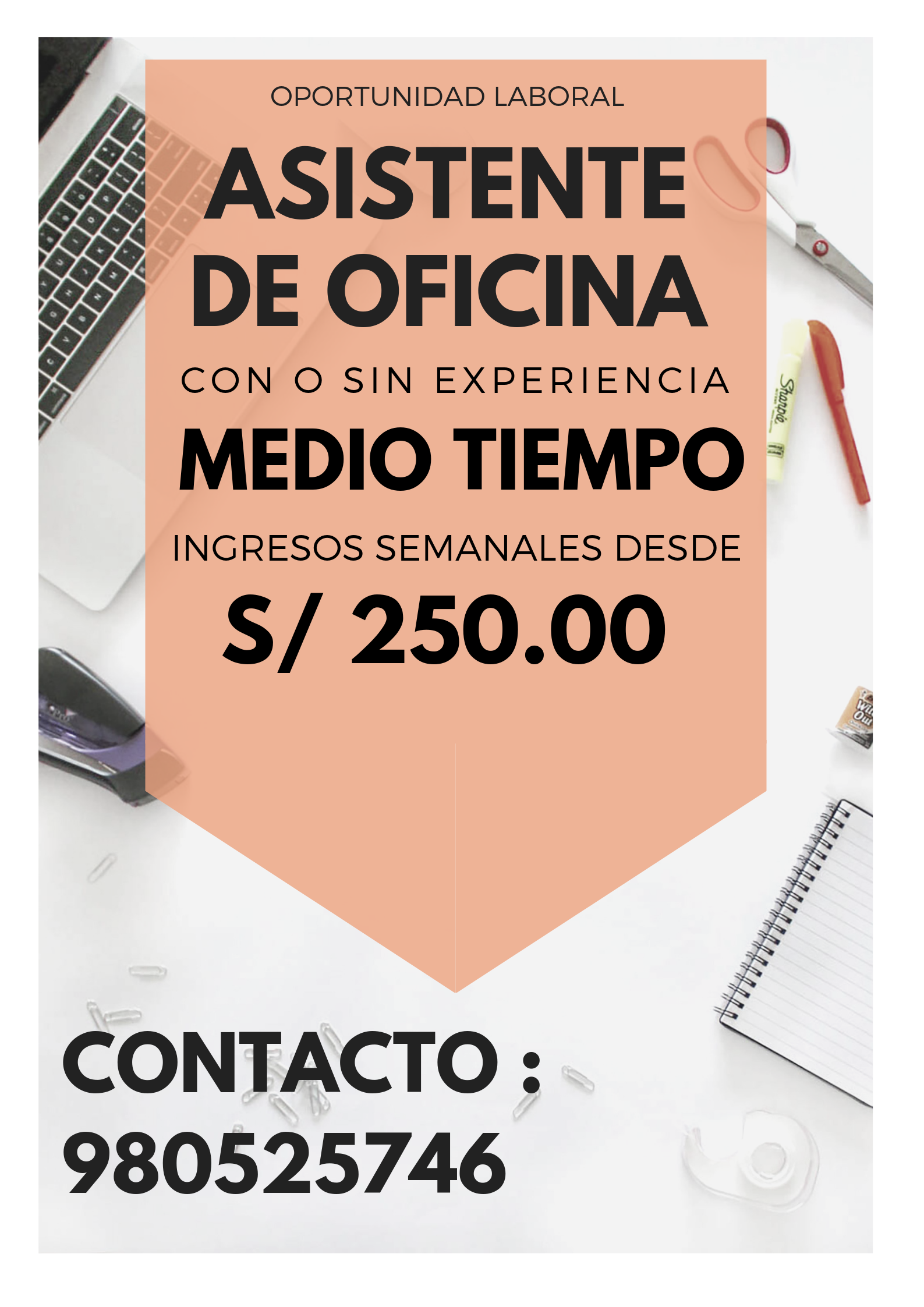 Oportunidad de trabajo urgente